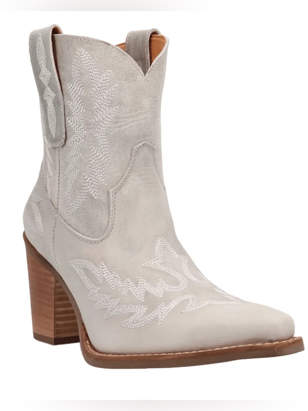 NWT Dingo White Rocky Top Leather Western Bootie 9M